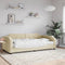 vidaXL - Slaapbank - 80x200 - cm - stof - crèmekleurig