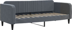 vidaXL - Slaapbank - 90x190 - cm - fluweel - donkergrijs