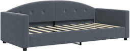 vidaXL - Slaapbank - 90x190 - cm - fluweel - donkergrijs