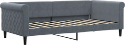 vidaXL - Slaapbank - 90x190 - cm - fluweel - donkergrijs