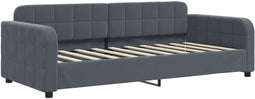 vidaXL - Slaapbank - 90x190 - cm - fluweel - donkergrijs