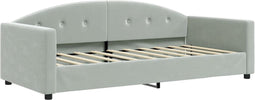 vidaXL - Slaapbank - 90x190 - cm - fluweel - lichtgrijs
