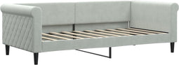 vidaXL - Slaapbank - 90x190 - cm - fluweel - lichtgrijs