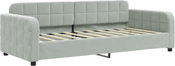 vidaXL - Slaapbank - 90x190 - cm - fluweel - lichtgrijs