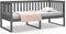 vidaXL - Slaapbank - 90x190 - cm - massief - grenenhout - grijs