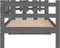 vidaXL - Slaapbank - 90x190 - cm - massief - grenenhout - grijs