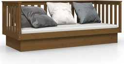 vidaXL - Slaapbank - 90x190 - cm - massief - grenenhout - honingbruin