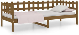 vidaXL - Slaapbank - 90x190 - cm - massief - grenenhout - honingbruin