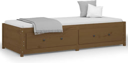 vidaXL - Slaapbank - 90x190 - cm - massief - grenenhout - honingbruin
