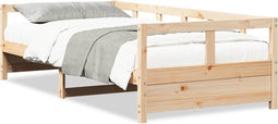 vidaXL - Slaapbank - 90x190 - cm - massief - grenenhout - naturel