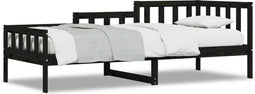 vidaXL - Slaapbank - 90x190 - cm - massief - grenenhout - zwart
