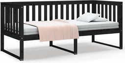 vidaXL - Slaapbank - 90x190 - cm - massief - grenenhout - zwart