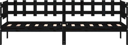 vidaXL - Slaapbank - 90x190 - cm - massief - grenenhout - zwart