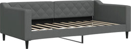 vidaXL - Slaapbank - 90x190 - cm - stof - donkergrijs