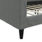 vidaXL - Slaapbank - 90x190 - cm - stof - donkergrijs