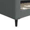vidaXL - Slaapbank - 90x190 - cm - stof - donkergrijs