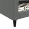 vidaXL - Slaapbank - 90x190 - cm - stof - donkergrijs