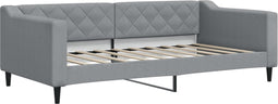 vidaXL - Slaapbank - 90x190 - cm - stof - lichtgrijs