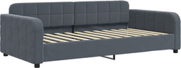 vidaXL - Slaapbank - 90x200 - cm - fluweel - donkergrijs