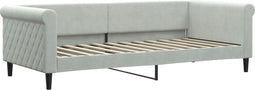 vidaXL - Slaapbank - 90x200 - cm - fluweel - lichtgrijs