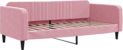 vidaXL - Slaapbank - 90x200 - cm - fluweel - roze