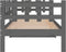 vidaXL - Slaapbank - 90x200 - cm - massief - grenenhout - grijs