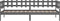 vidaXL - Slaapbank - 90x200 - cm - massief - grenenhout - grijs