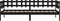 vidaXL - Slaapbank - 90x200 - cm - massief - grenenhout - zwart