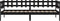 vidaXL - Slaapbank - 90x200 - cm - massief - grenenhout - zwart