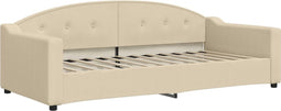 vidaXL - Slaapbank - 90x200 - cm - stof - crèmekleurig