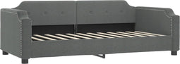 vidaXL - Slaapbank - 90x200 - cm - stof - donkergrijs