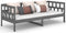 vidaXL - Slaapbank - massief - grenenhout - grijs - 80x200 - cm