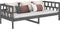 vidaXL - Slaapbank - massief - grenenhout - grijs - 80x200 - cm