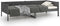 vidaXL - Slaapbank - massief - grenenhout - grijs - 90x190 - cm