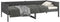 vidaXL - Slaapbank - massief - grenenhout - grijs - 90x190 - cm