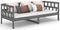 vidaXL - Slaapbank - massief - grenenhout - grijs - 90x200 - cm
