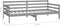 vidaXL - Slaapbank - massief - grenenhout - grijs - 90x200 - cm