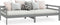 vidaXL - Slaapbank - massief - grenenhout - grijs - 90x200 - cm