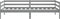 vidaXL - Slaapbank - massief - grenenhout - grijs - 90x200 - cm