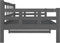 vidaXL - Slaapbank - massief - grenenhout - grijs - 90x200 - cm