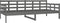 vidaXL - Slaapbank - massief - grenenhout - grijs - 90x200 - cm
