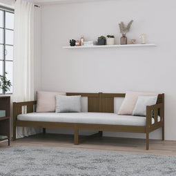 vidaXL - Slaapbank - massief - grenenhout - honingbruin - 80x200 - cm