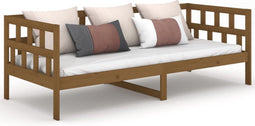 vidaXL - Slaapbank - massief - grenenhout - honingbruin - 80x200 - cm