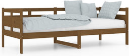 vidaXL - Slaapbank - massief - grenenhout - honingbruin - 80x200 - cm