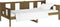 vidaXL - Slaapbank - massief - grenenhout - honingbruin - 90x190 - cm
