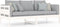 vidaXL - Slaapbank - massief - grenenhout - wit - 80x200 - cm
