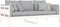 vidaXL - Slaapbank - massief - grenenhout - wit - 80x200 - cm