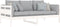 vidaXL - Slaapbank - massief - grenenhout - wit - 90x190 - cm