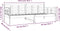 vidaXL - Slaapbank - massief - grenenhout - wit - 90x190 - cm