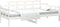 vidaXL - Slaapbank - massief - grenenhout - wit - 90x190 - cm